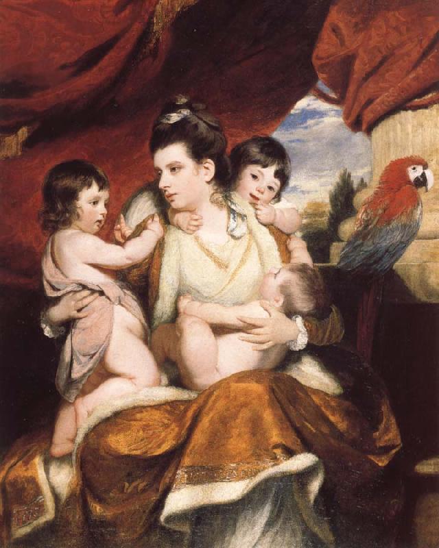 Sir Joshua Reynolds Lady Cockburn and Her Three eldest sons Norge oil painting art